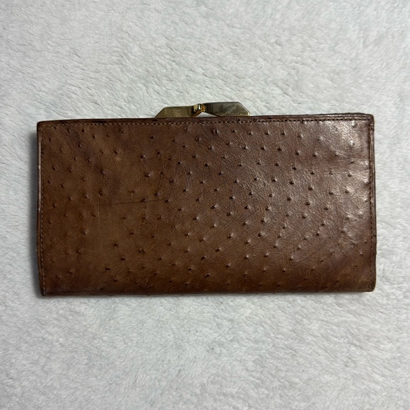Vintage Genuine Ostrich Exotic Leather Wallet - Picture 2 of 7